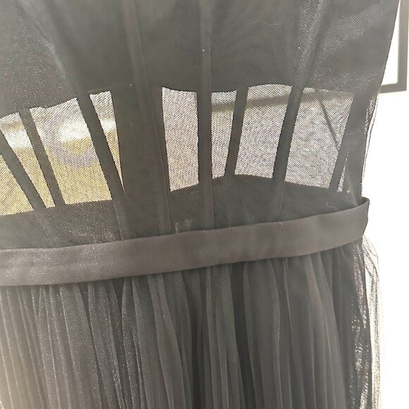 NWT BCBG MAXAZRIA SHEER CORSET MIDI DRESS SIZE 6 - Picture 8 of 15